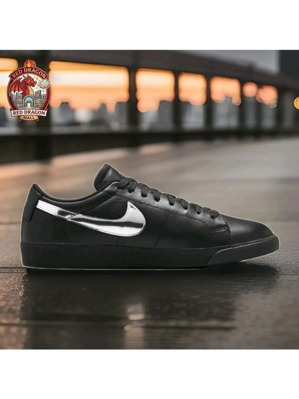 Nike Dancer Skateboards x Zoom Blazer SB Low Black Silver HJ6703-001 - Men's 12